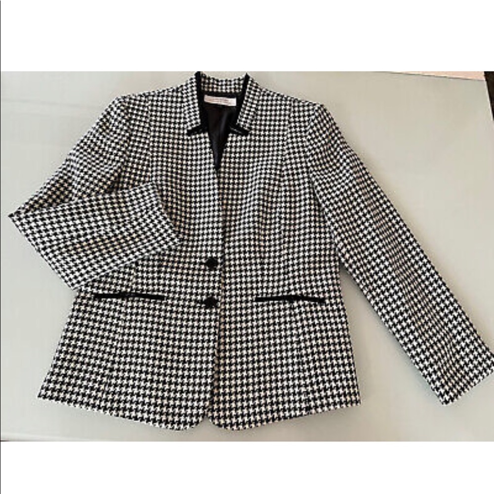 Tahari Blazer Houndstooth Pattern - image 1